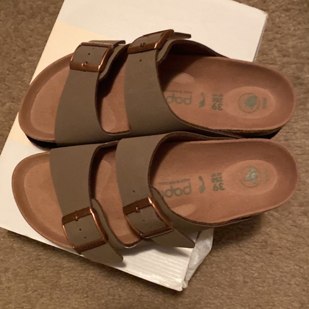 papillo Arizona Grooved bottom platform NWB size 39N Mocca - Picture 2 of 9